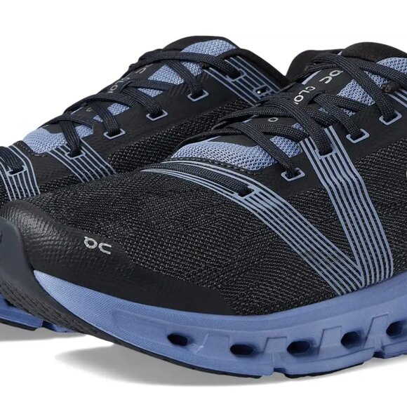 Mens Black and Blue cloudgo Shoes - Picture 2 of 7